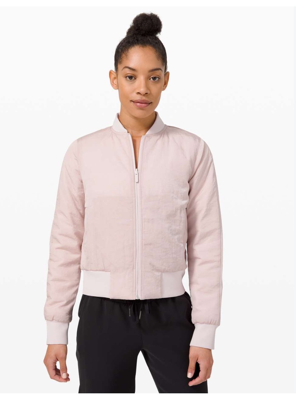 lululemon athletica Dusty Pink Bomber Jacket